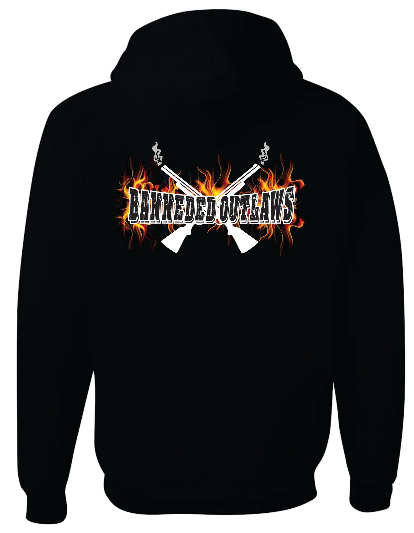 Banneded Outlaws Guns On Fire Hoodie