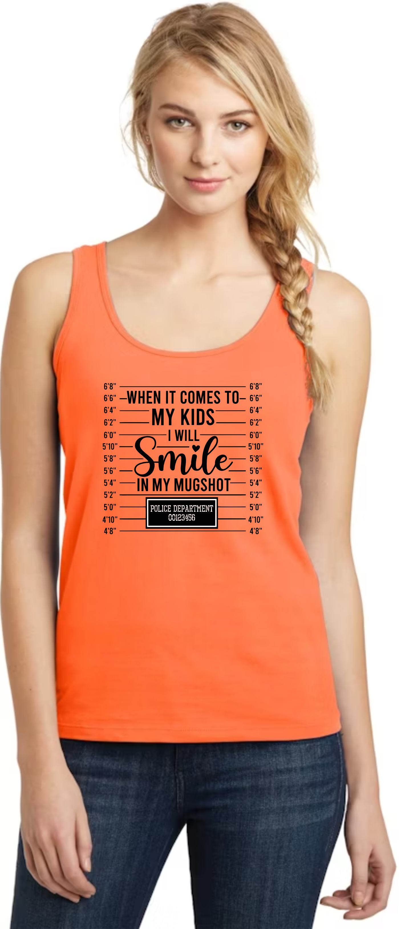 When It Comes To My Kids, I Will Smile In My Mugshot Tank Top