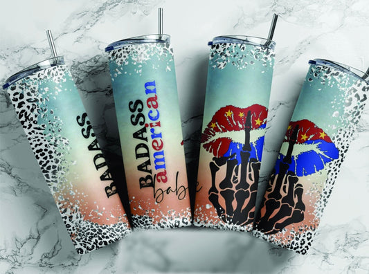 Bad Ass American Babe Stainless Steel Insulated Tumbler