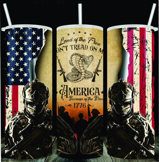 Land Of The Free Stainless Steel Insulated Tumbler