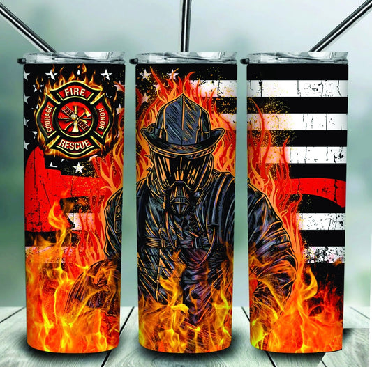 Fire Fighter Stainless Steel Insulated Tumbler