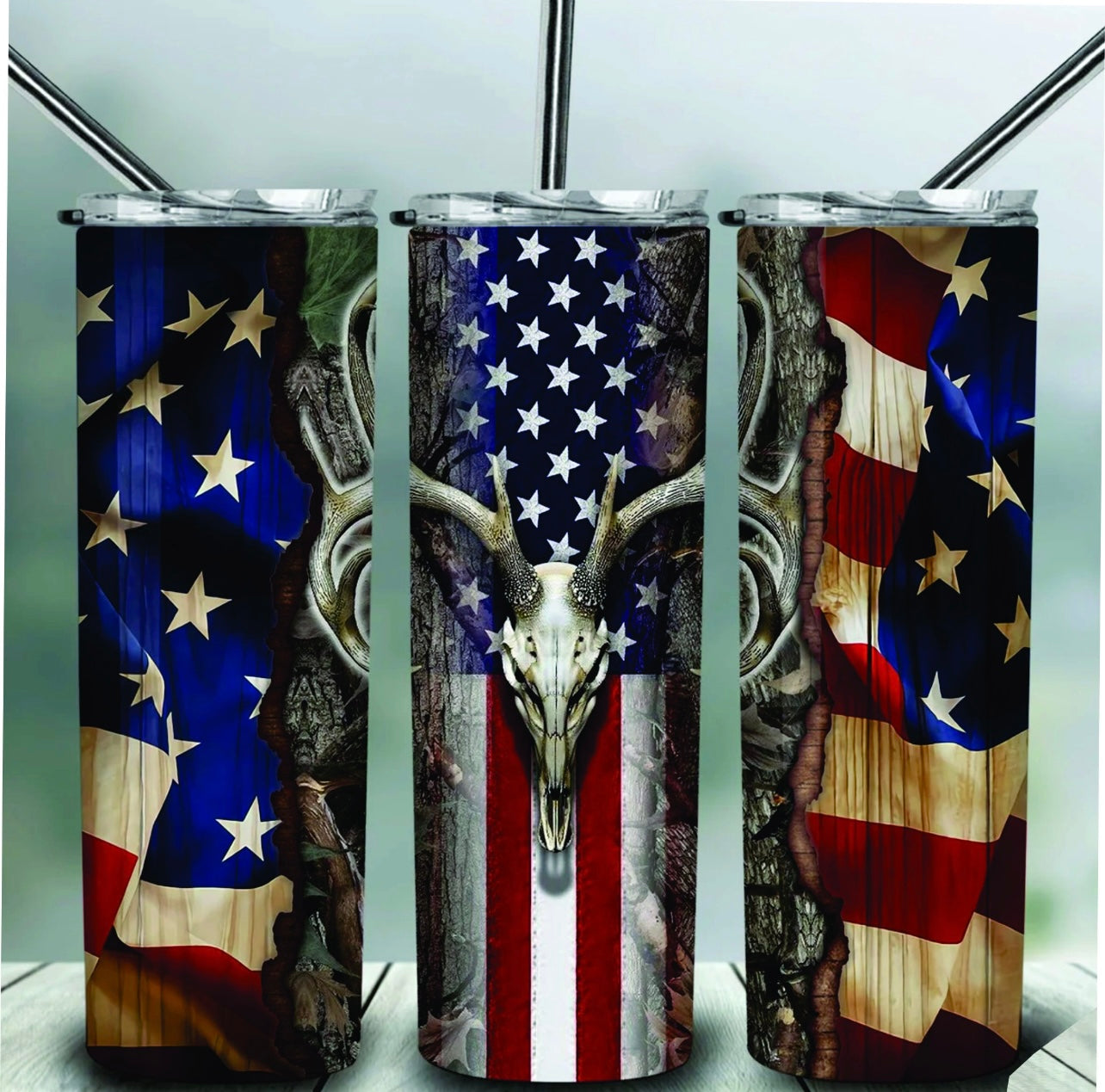 American Dream Deer Skull Stainless Steel Insulated Tumbler