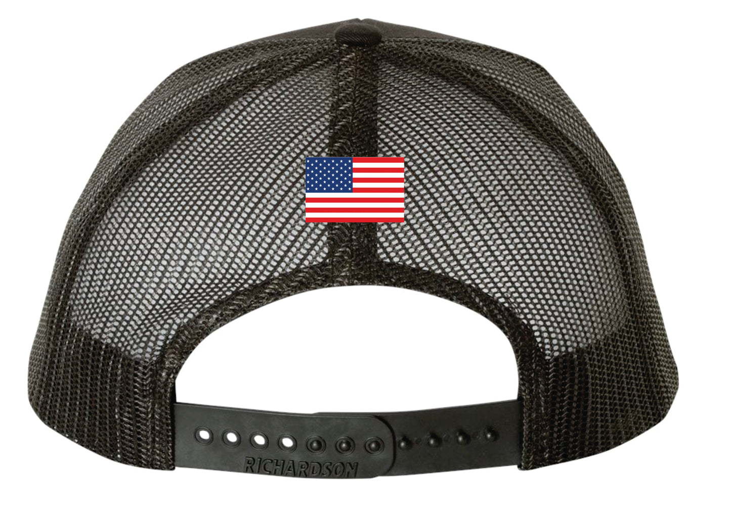 #Bannedfamreloaded Richardson 112 Trucker Hat with American Flag on Back