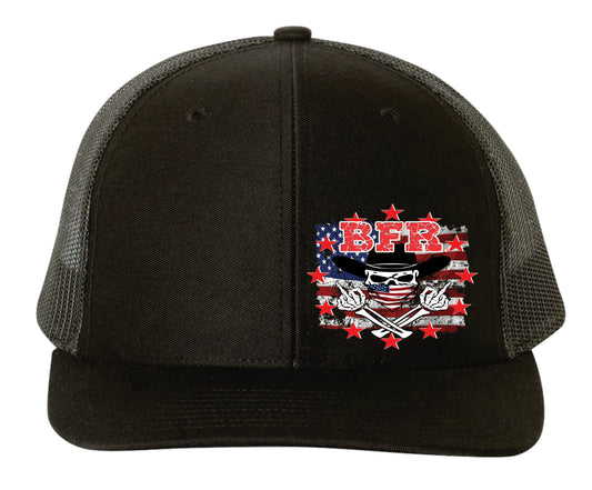 BFR Black Hat with Off Set Logo
