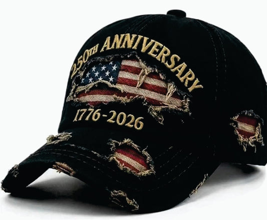 Black 250th America Anniversary Hat