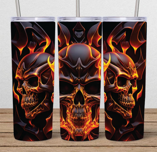 Evil Skull Stainless Steel Insulated Tumbler