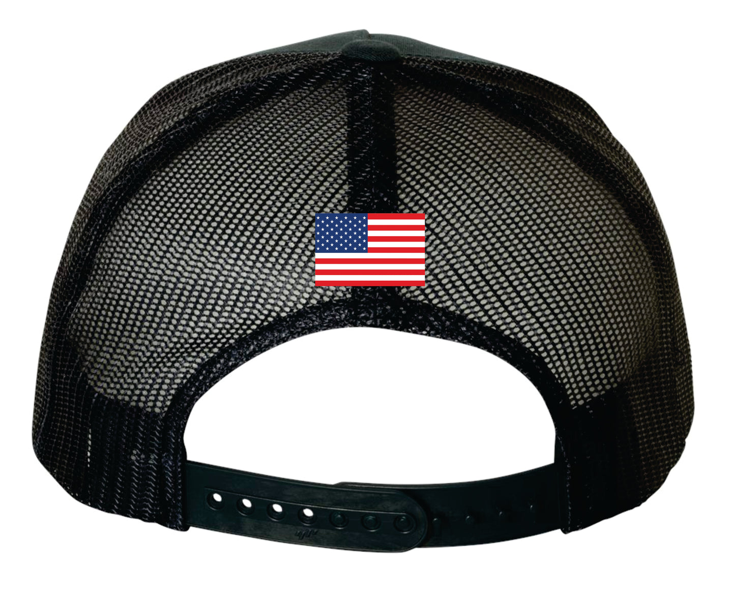 #Bannedfamreloaded YP Classics Five panel Trucker Hat With American Flag on Back
