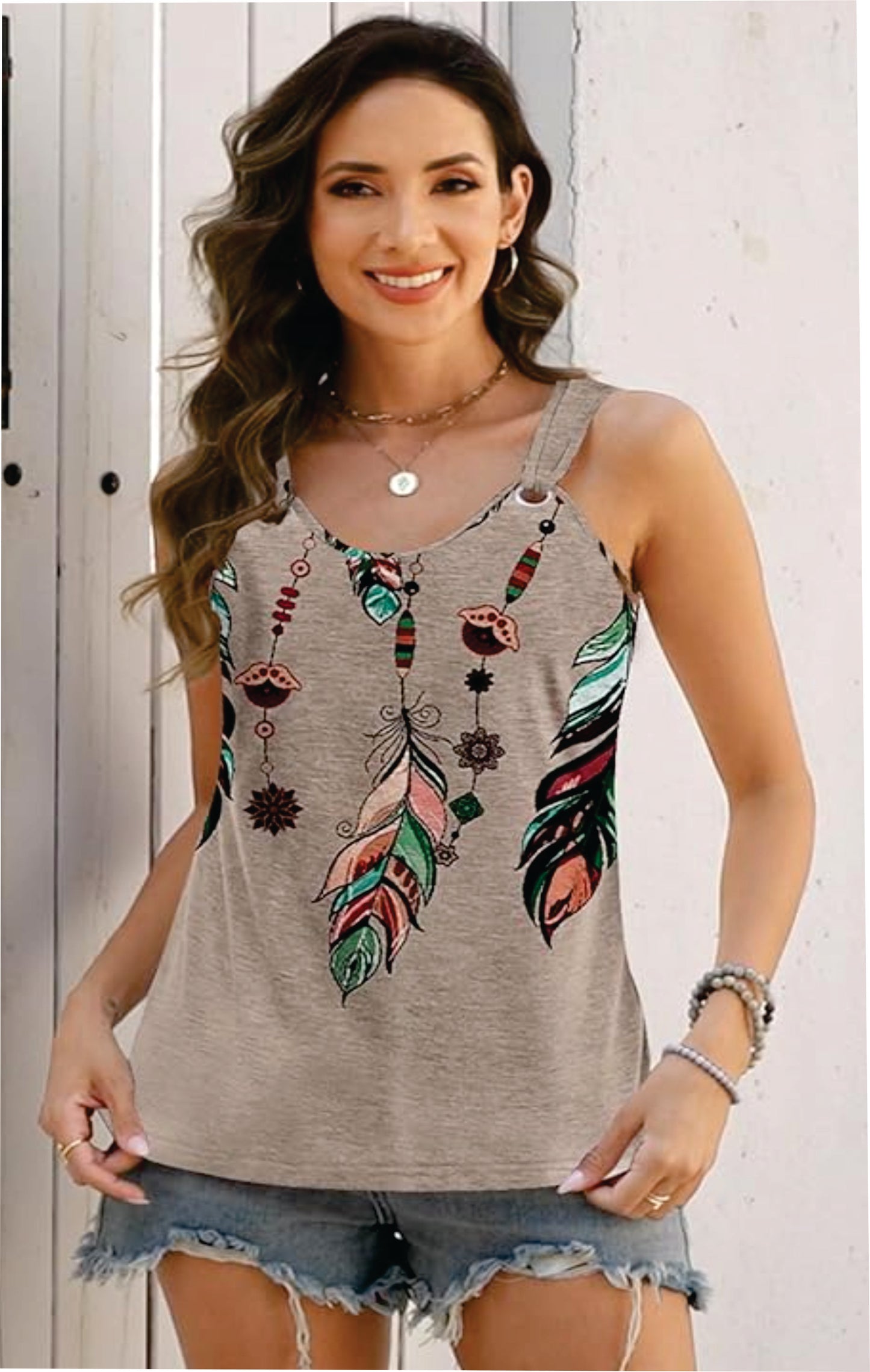 Feather Tank Top