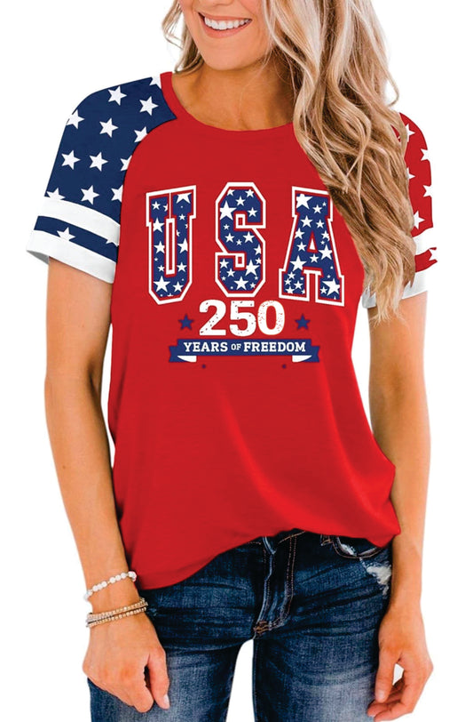 Retro Star-Spangled USA Ladies Shirt