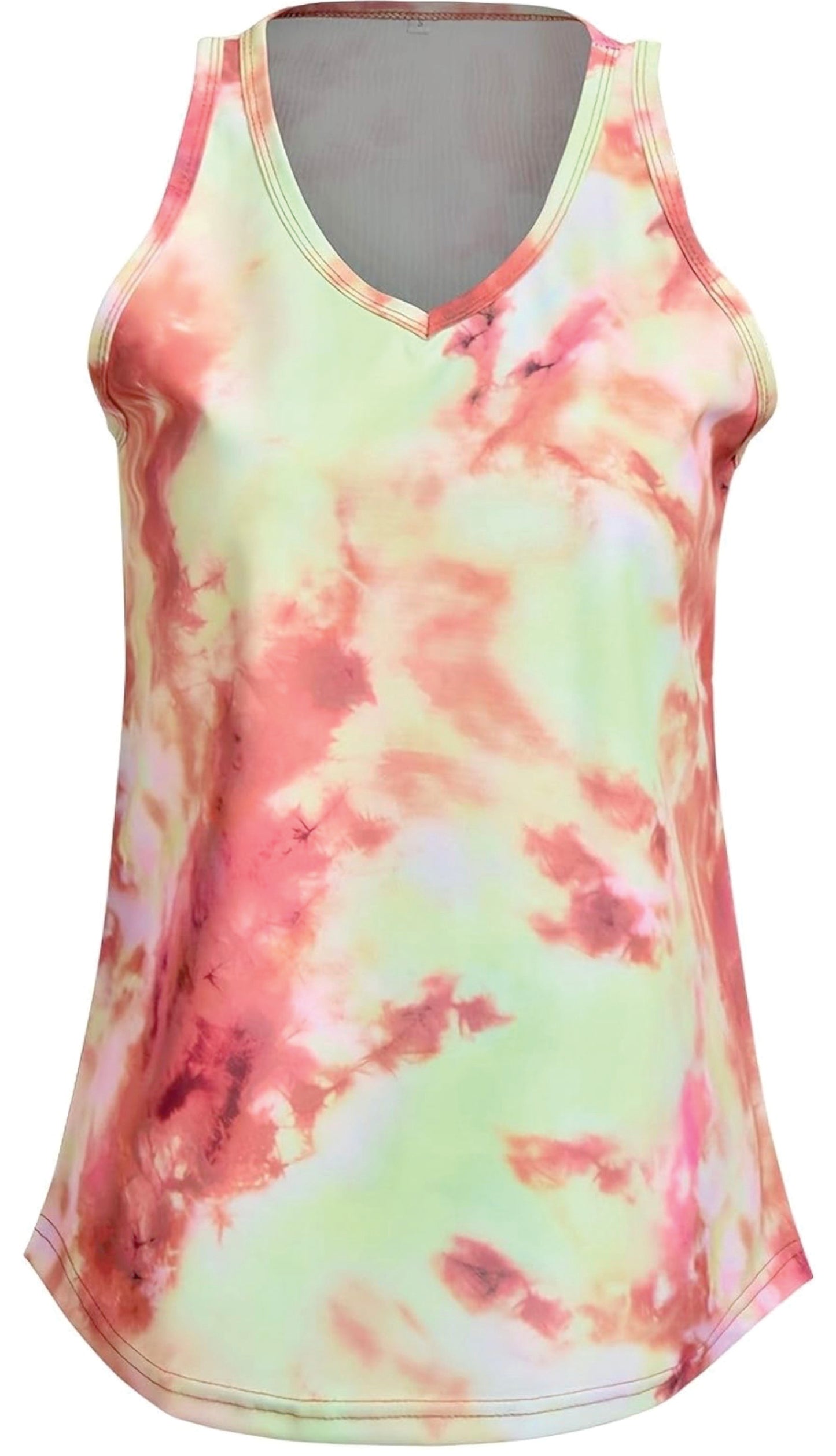 Green Tie Dye Tank Top