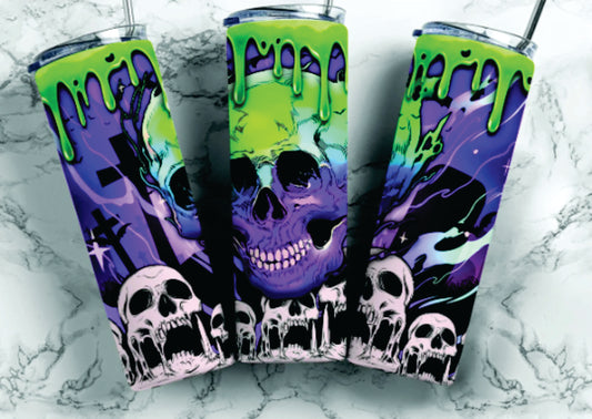 Melting Skulls Stainless Steel Insulated Tumbler