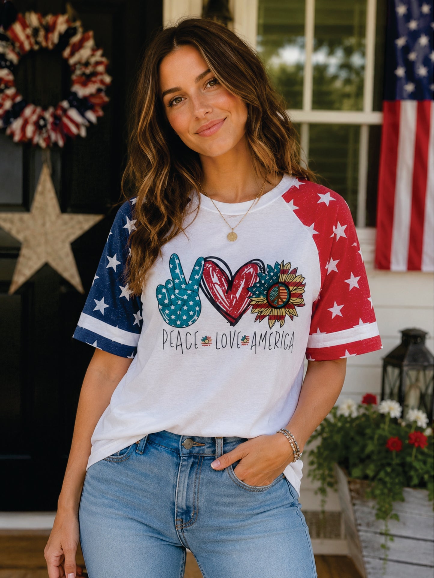 Peace Love and America Shirt