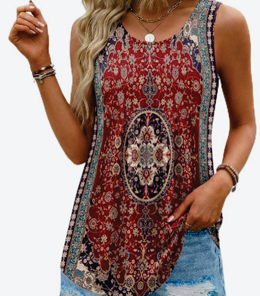 Southern Floral Print Tank Top